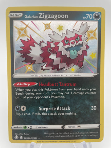Shiny Galarian Zigzagoon SV078/SV122