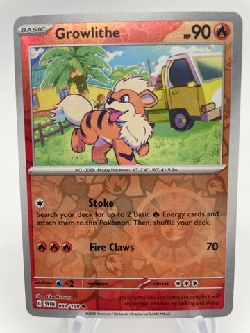 Growlithe SV1en 031/198 Reverse Holo