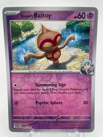 Steven's Baltoy DRIen 083/182 Reverse Holo RH