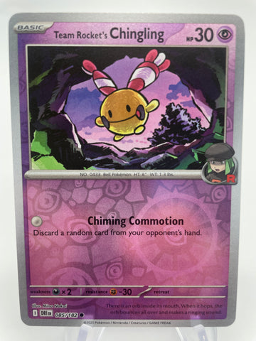Team Rocket's Chingling DRIen 085/182 Reverse Holo RH