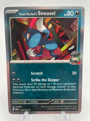 Team Rocket's Sneasel 128/182 Holo